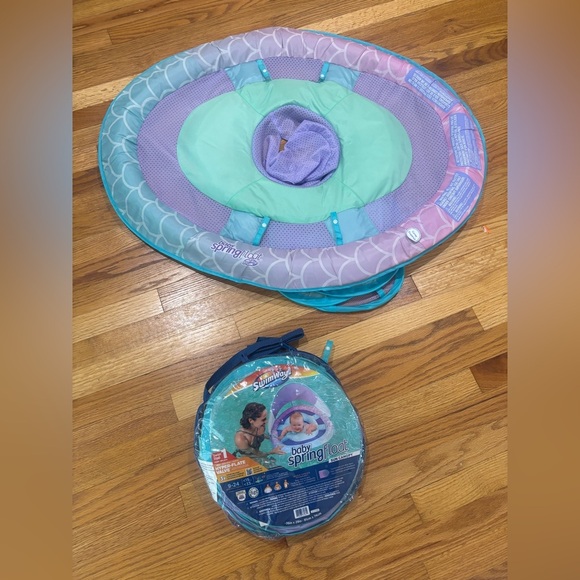 Swimways Baby Spring Float W/Sun Canopy 9-24 Mos Swim Step 1 Mermaid - Picture 1 of 2